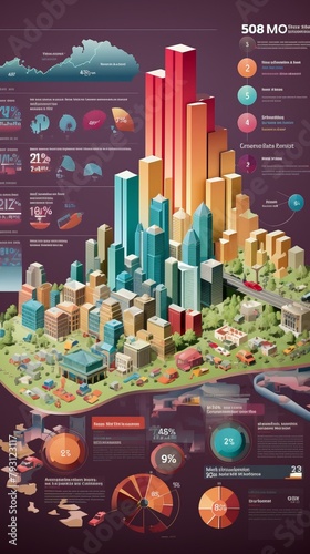 b'A 3D illustration of a city with skyscrapers and various buildings'