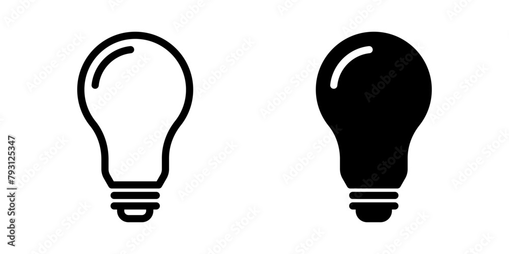 Light bulb icon set. flat illustration of vector icon Light bulb icon set. flat illustration of vector icon