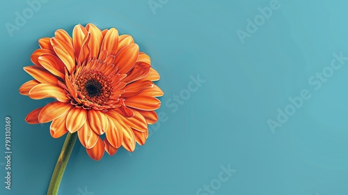 A beautiful flower on background, a colorful greeting. Bright and blooming, it's an amazing natural sight.