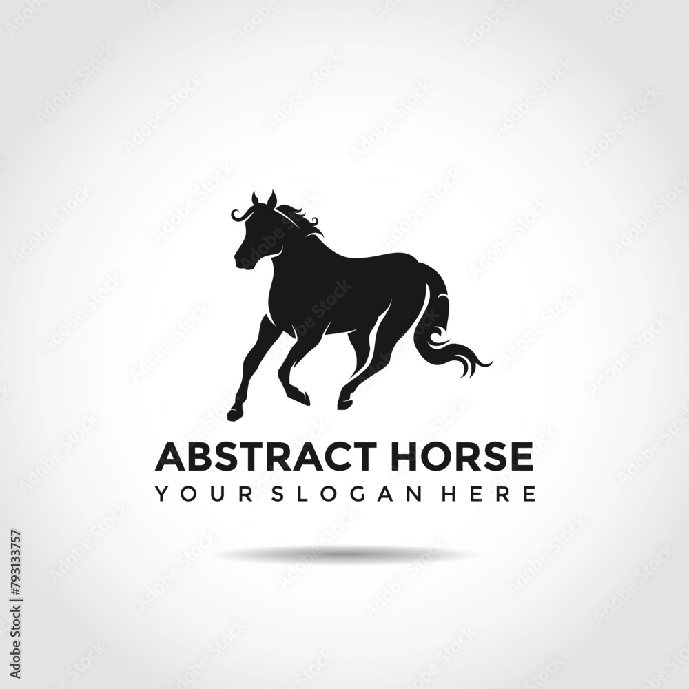 Abstract Horse Logo template. Vector Illustrator