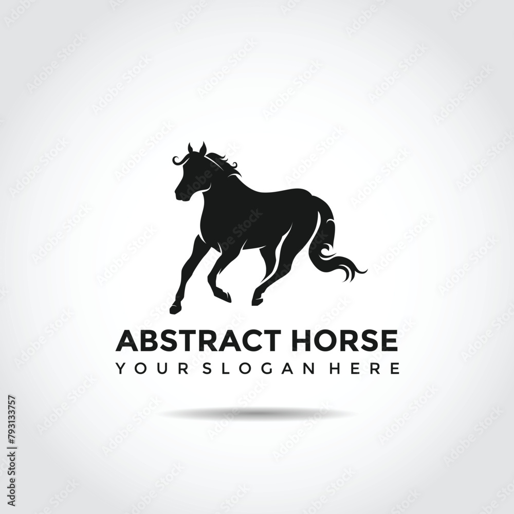 Abstract Horse Logo template. Vector Illustrator Abstract Horse Logo template. Vector Illustrator