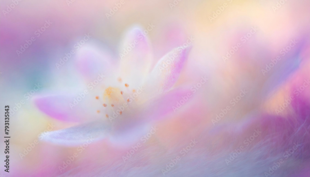 Fototapeta premium A vibrant, multi-colored, Dreamy abstract texture of floral background in soft pinks, purples, and iridescent hues, ideal for serene and mystical designs.