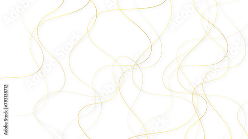 Colorful random pattern line stroke on a transparent background. Decorative golden pattern with tangled curved lines. Random chaotic lines abstract geometric pattern vector background.	
