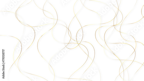 Colorful random pattern line stroke on a transparent background. Decorative golden pattern with tangled curved lines. Random chaotic lines abstract geometric pattern vector background.	
