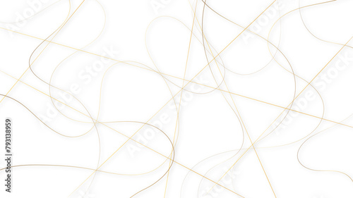 Colorful random pattern line stroke on a transparent background. Decorative golden pattern with tangled curved lines. Random chaotic lines abstract geometric pattern vector background.	
