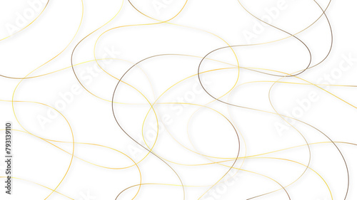 Colorful random pattern line stroke on a transparent background. Decorative golden pattern with tangled curved lines. Random chaotic lines abstract geometric pattern vector background.	
