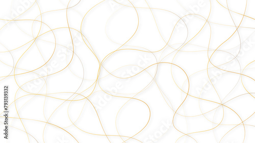 Colorful random pattern line stroke on a transparent background. Decorative golden pattern with tangled curved lines. Random chaotic lines abstract geometric pattern vector background.	
