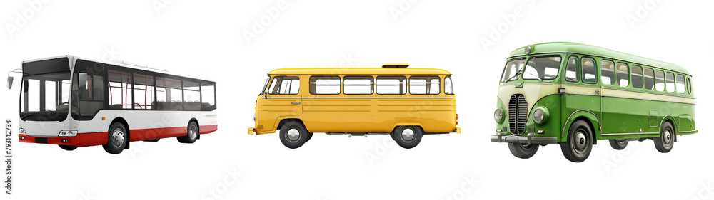Modern city bus isolated on a white background, png. Modern city bus isolated on a white background, png.