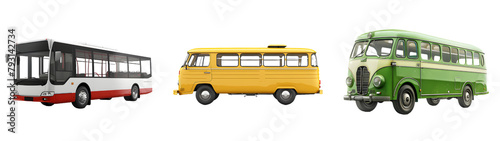 Modern city bus isolated on a white background, png.