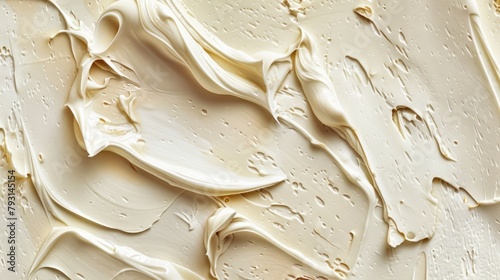 Texture of delicate buttercream close-up