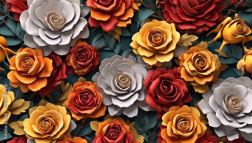 Abstract Multicolored Flower background. Abstract Multicolored Flower background.