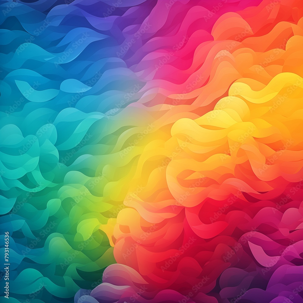 Obraz premium A Vibrant Digital Artwork Featuring Multicolored Gradient Waves