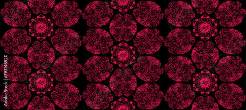 seamless pattern passionate red flowers