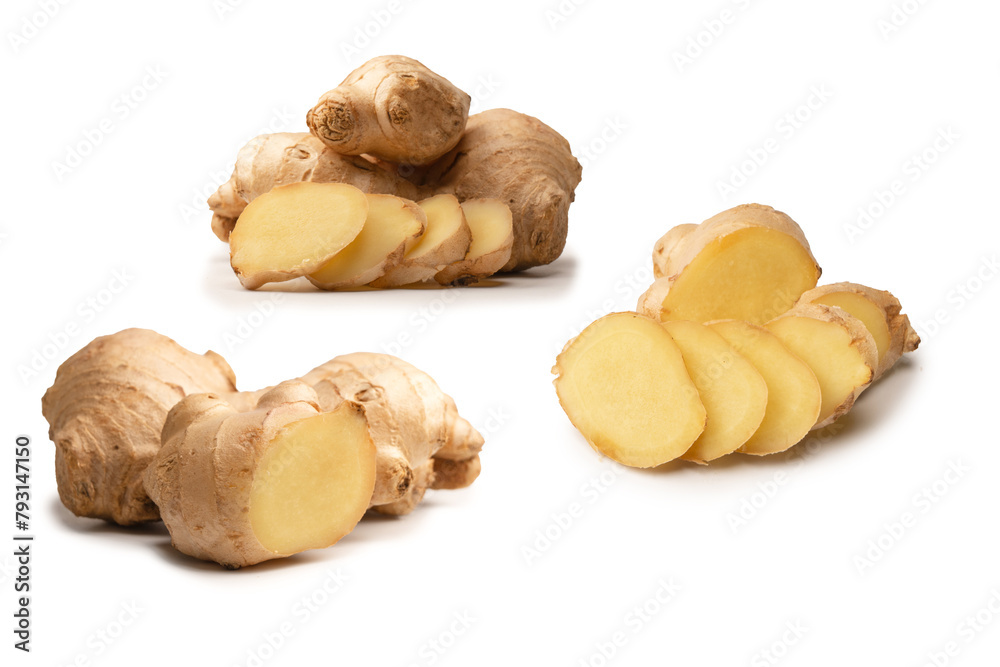 Ginger root isolated on white background. Ginger root isolated on white background.