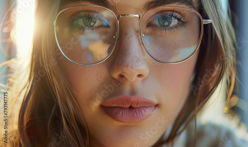 Fashionable teenager eyeglasses, advertising campaign