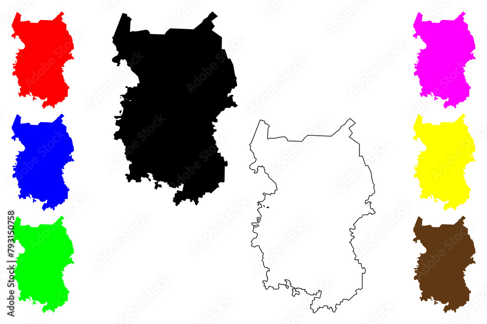 Ταπετσαρία Omsk Oblast (Russia, Subjects of the Russian Federation, Oblasts of Russia) map