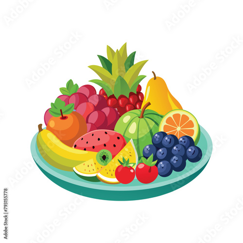 A variety of fruits illustration