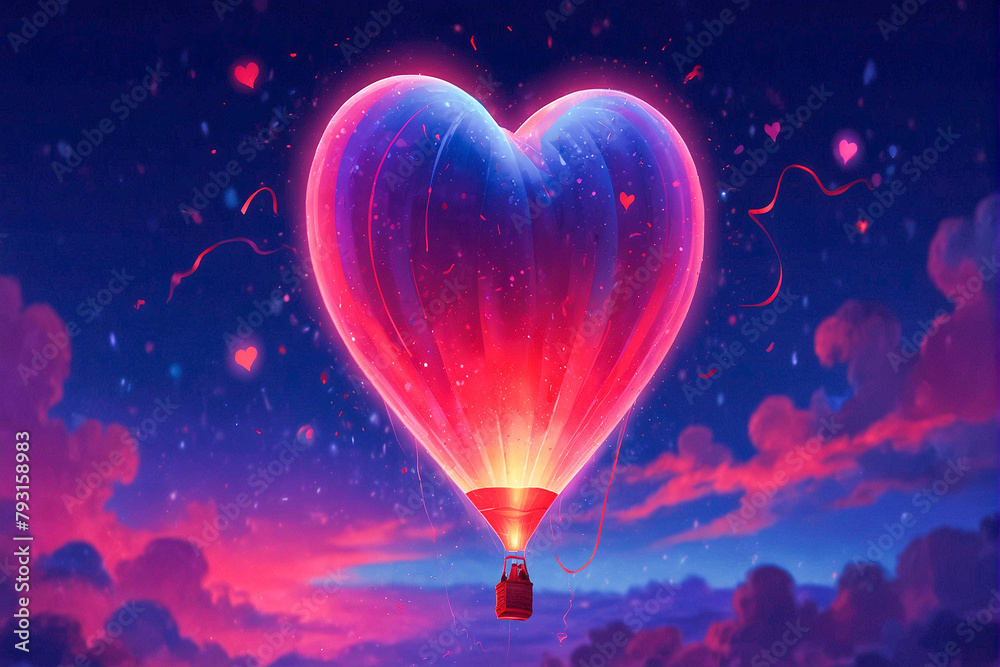 Fantasy Valentine's Day with heart digital art Fantasy Valentine's Day with heart digital art