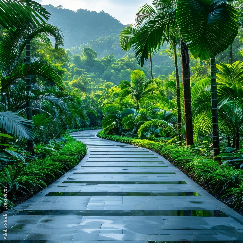 Fototapeta premium path through a tropical forest