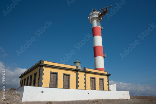 Faro de Abona en la costa sur de la isla de Tenerife, Canarias