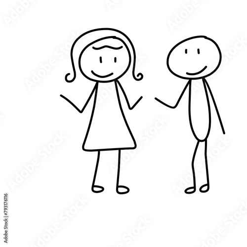 Stick figures people 