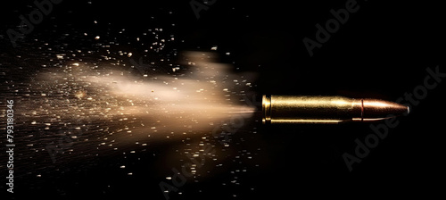 Fast Bullet on a black background