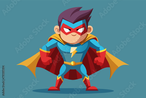 A cartoon character with superhero abilities
