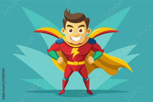 A cartoon character with superhero abilities