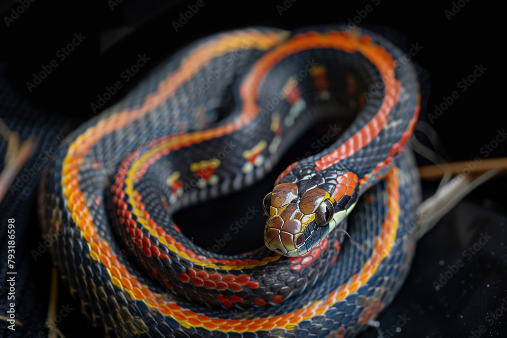 Obraz premium Ahaetulla fasciolata: cope snake from Ecuador