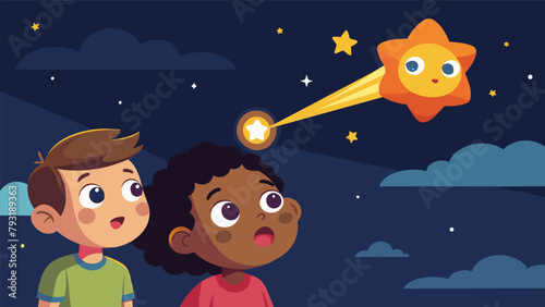 A childs eyes light up with amazement as they spot a shooting star during their first Junior Astronomer Night.