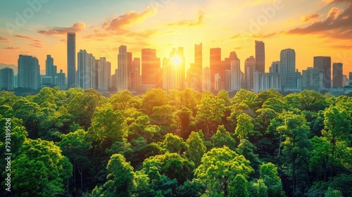 The world of the future. Implementing carbon pricing mechanisms, such as carbon taxes or cap-and-trade systems, to incentivize emission reductions and promote investment in low-carbon technologies photo