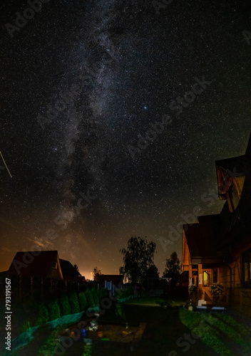 house at night