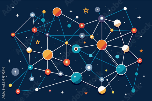 A constellation of interconnected geometric shapes, representing innovation and connection.