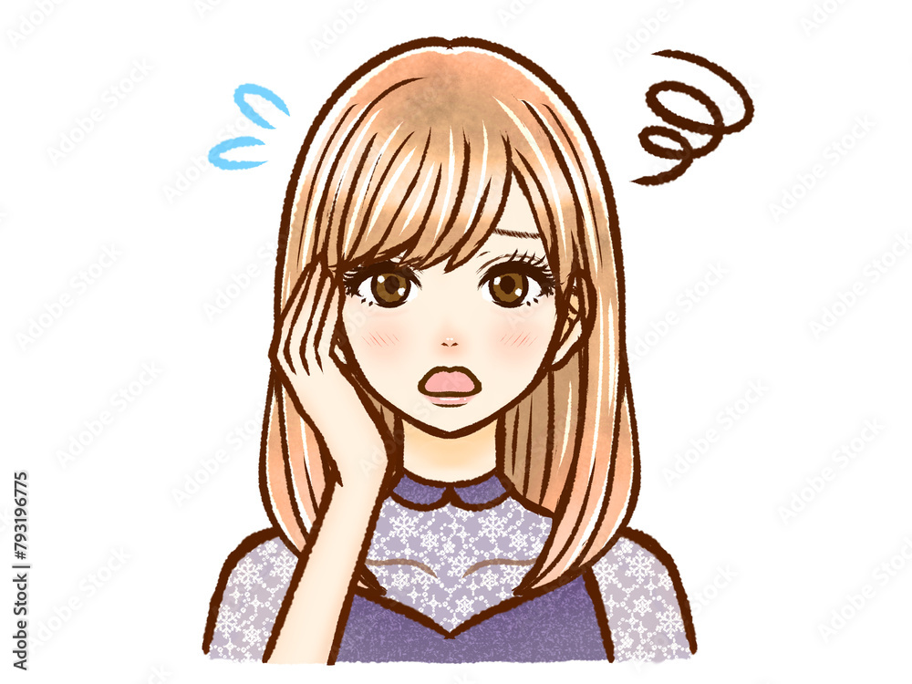 シースルーを着た金髪ロングヘアーの大人女性のイラスト素材4 シースルーを着た金髪ロングヘアーの大人女性のイラスト素材4