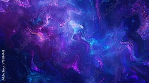 Flowing pattern of blue and purple on flat enamel scheme 