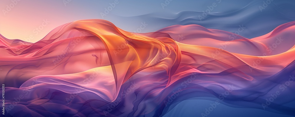 Abstract colorful waves resembling fabric Abstract colorful waves resembling fabric