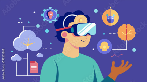 A person with disabilities using an augmented reality brain interface to communicate and interact with the world in new ways..