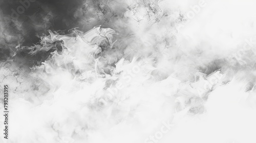 White abstract smoke and fog background. Ethereal and mystical concept for design and print with copy space