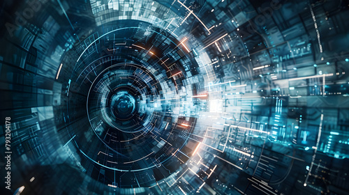Abstract Futuristic Technology Background