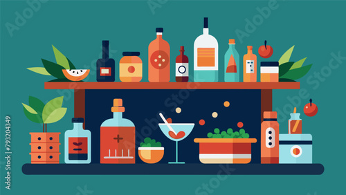 A DIYinspired home bar featuring handmade syrups and shrubs as well as a range of homemade liqueurs and tinctures to add a personal touch to tails..