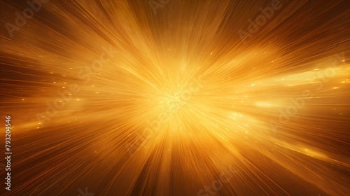 This vibrant image captures a stunning golden explosion, radiating light and energy, perfect for conveying powerful concepts