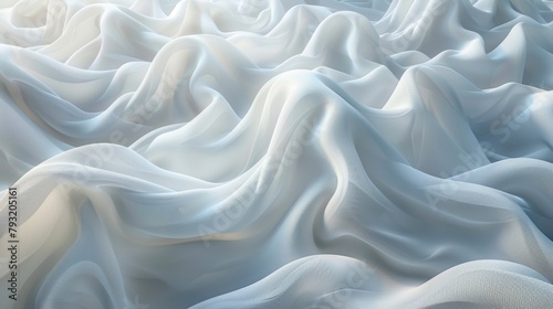 A close up of a white sheet that is moving, AI