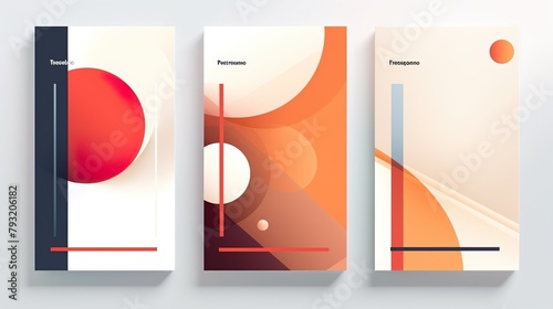 Free Download Set of three contemporary design posters with clean lines, geometric shapes, and a minimalist aesthetic, ideal for modern interior decor - GFXLoad