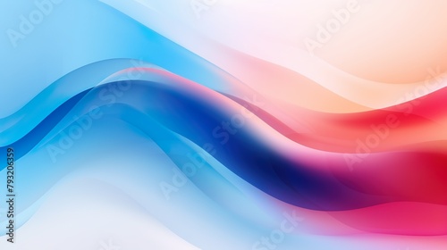 Captivating blue and pink waves create a soft  flowing gradient in a modern and artistic abstract background