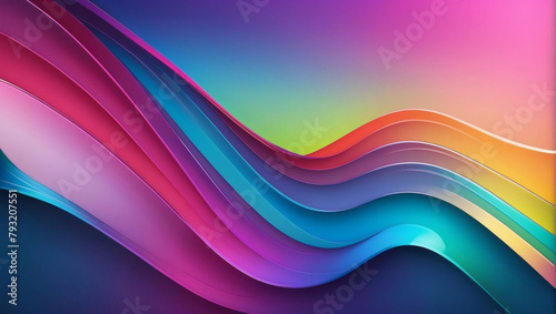 Colorful Layers, Gradient Glass Background