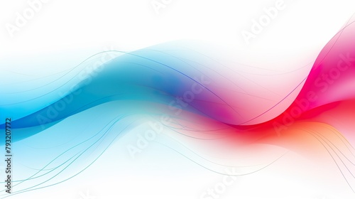 A soft and subtle abstract wave design blending red and blue colors, evoking feelings of elegance and flow photo