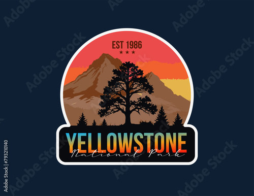 yellowstone national park label design