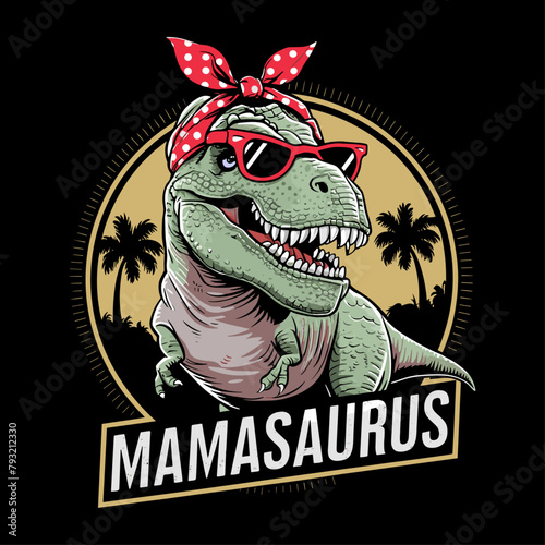 2024 mother day motherhood vector design, Mamasaurus