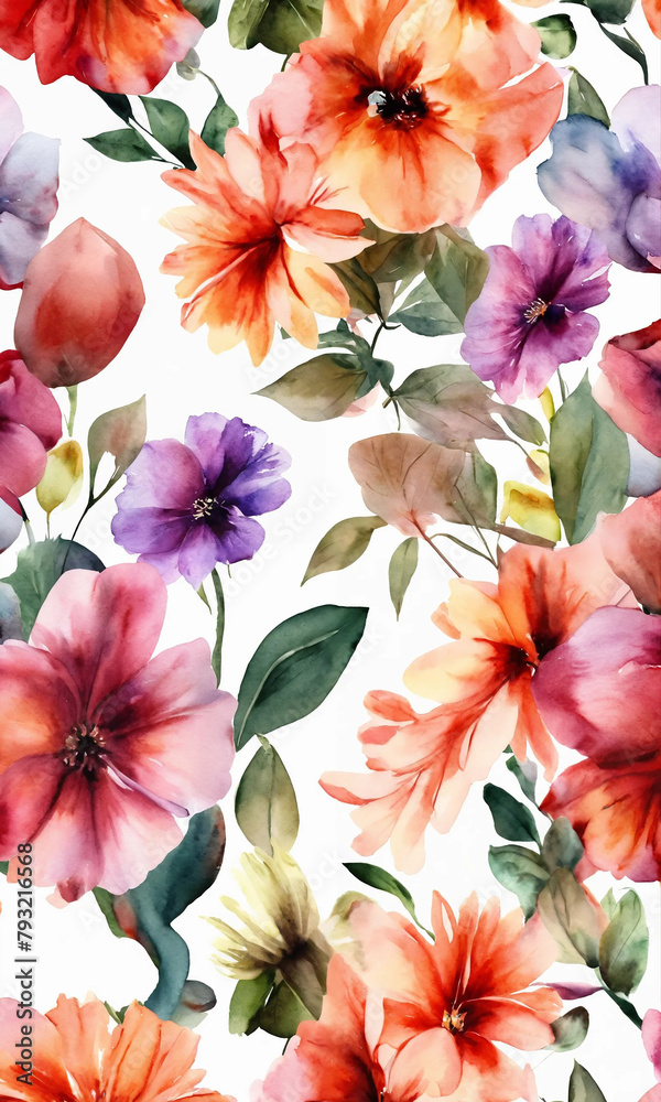 watercolor flowers pattern 5 watercolor flowers pattern 5