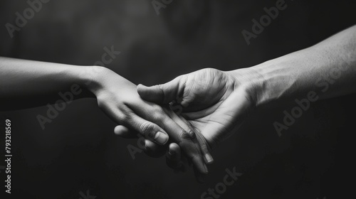 Conceptual image of a helping hand and international day of peace, symbolizing support and cooperation through an outstretched hand, highlighting teamwork and unity. photo